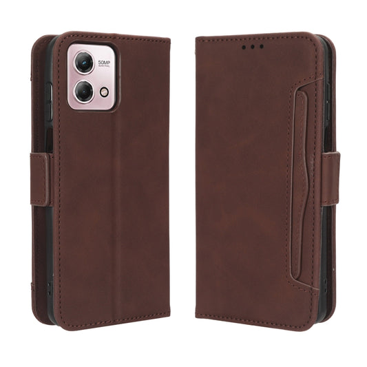 For Motorola Moto G Stylus 4G 2023 Skin Feel Calf Texture Card Slots Leather Phone Case(Brown) by buy2fix