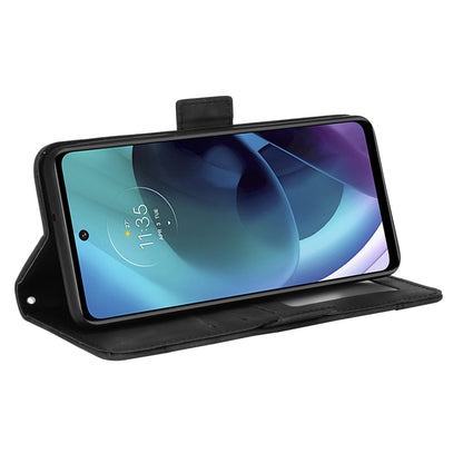 For Motorola Moto G52J 5G Skin Feel Calf Texture Card Slots Leather Phone Case(Black) by buy2fix