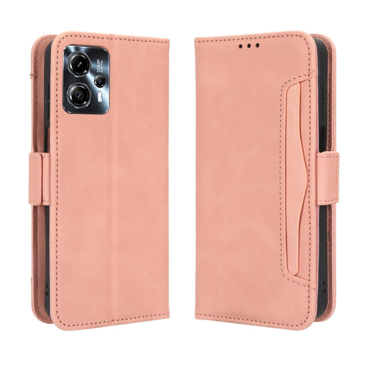 For Motorola Moto G53 / G13 Skin Feel Calf Texture Card Slots Leather Phone Case(Pink) by buy2fix