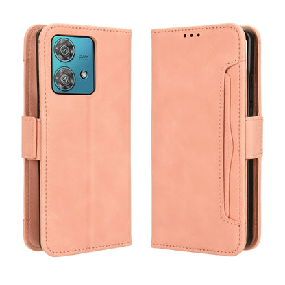 For Motorola Edge 40 Neo 5G Skin Feel Calf Texture Card Slots Leather Phone Case(Pink) by buy2fix