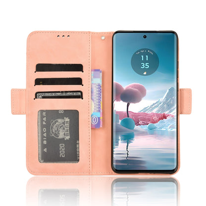 For Motorola Edge 40 Neo 5G Skin Feel Calf Texture Card Slots Leather Phone Case(Pink) by buy2fix