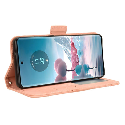 For Motorola Edge 40 Neo 5G Skin Feel Calf Texture Card Slots Leather Phone Case(Pink) by buy2fix