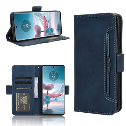 For Motorola Edge 40 Neo 5G Skin Feel Calf Texture Card Slots Leather Phone Case(Blue) by buy2fix
