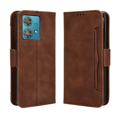 For Motorola Edge 40 Neo 5G Skin Feel Calf Texture Card Slots Leather Phone Case(Brown) by buy2fix