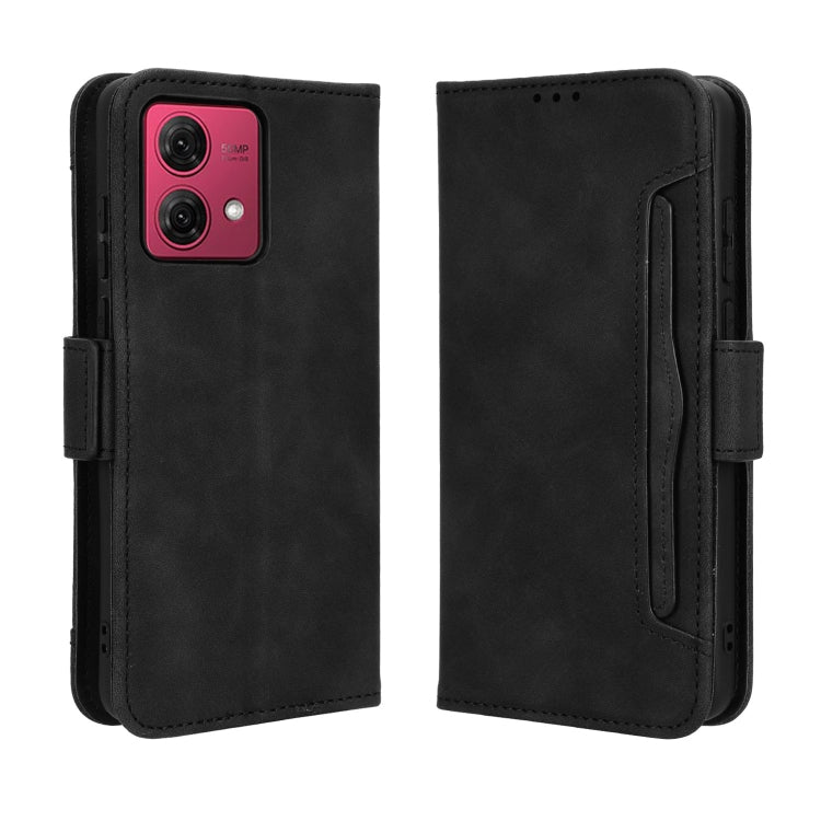 For Motorola Moto G84 5G Skin Feel Calf Texture Card Slots Leather Phone Case(Black) by buy2fix