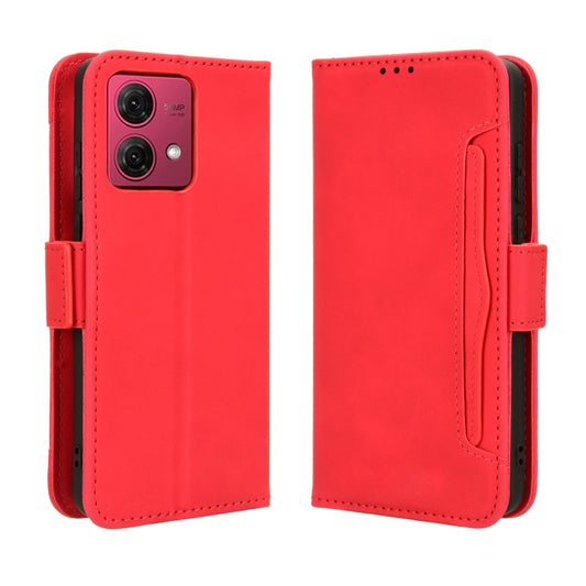 For Motorola Moto G84 5G Skin Feel Calf Texture Card Slots Leather Phone Case(Red) by buy2fix