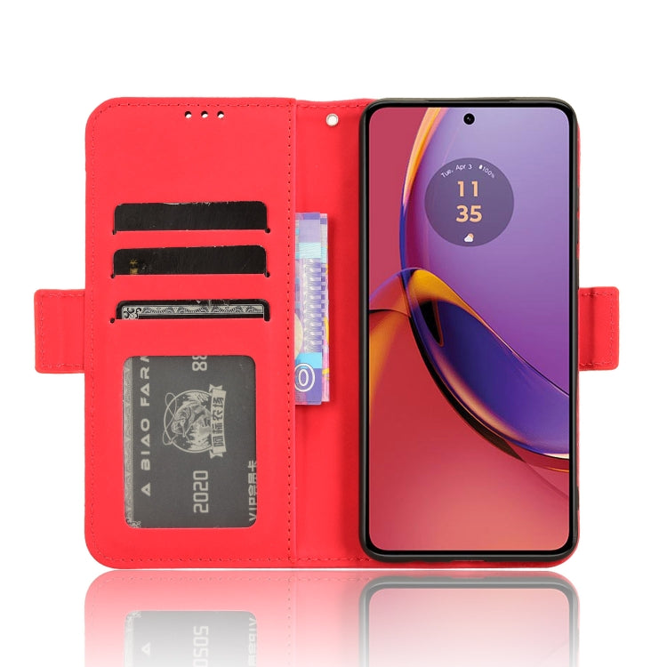 For Motorola Moto G84 5G Skin Feel Calf Texture Card Slots Leather Phone Case(Red) by buy2fix