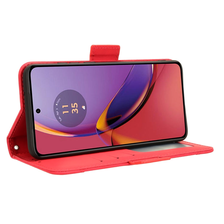 For Motorola Moto G84 5G Skin Feel Calf Texture Card Slots Leather Phone Case(Red) by buy2fix