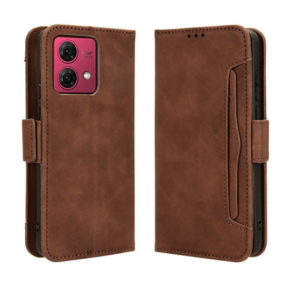 For Motorola Moto G84 5G Skin Feel Calf Texture Card Slots Leather Phone Case(Brown) by buy2fix