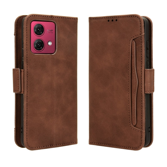 For Motorola Moto G84 5G Skin Feel Calf Texture Card Slots Leather Phone Case(Brown) by buy2fix