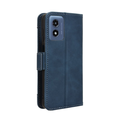For Motorola Moto G Play 4G 2024 Skin Feel Calf Texture Card Slots Leather Phone Case(Blue) by buy2fix