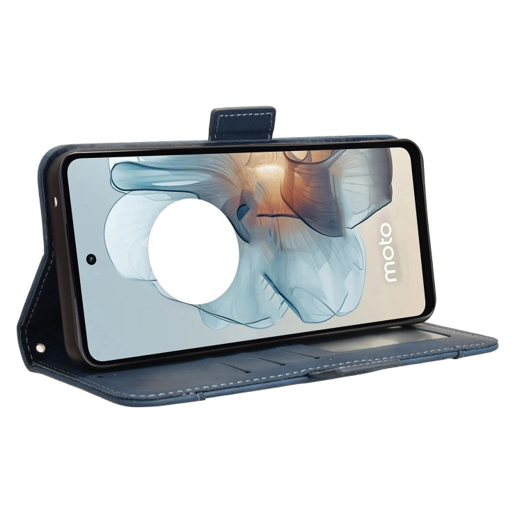 For Motorola Moto G Power 5G 2024 Skin Feel Calf Texture Card Slots Leather Phone Case(Blue) by buy2fix