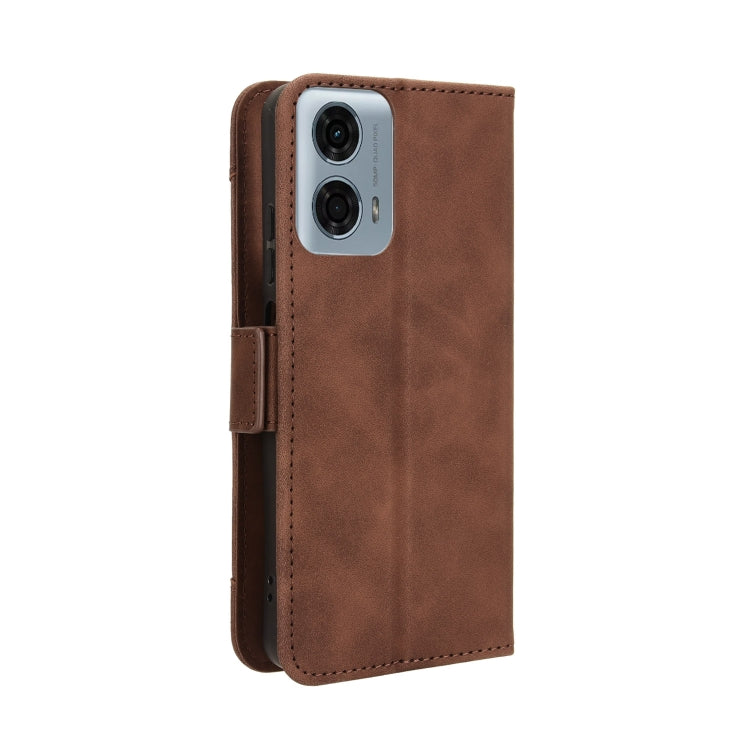 For Motorola Moto G Power 5G 2024 Skin Feel Calf Texture Card Slots Leather Phone Case(Brown) by buy2fix