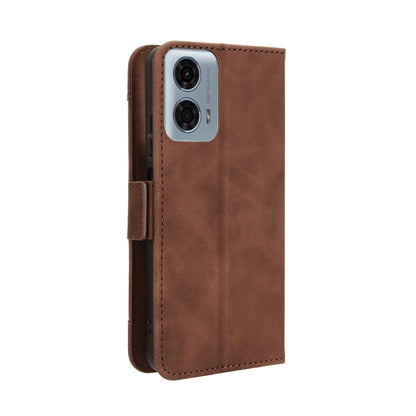 For Motorola Moto G Power 5G 2024 Skin Feel Calf Texture Card Slots Leather Phone Case(Brown) by buy2fix