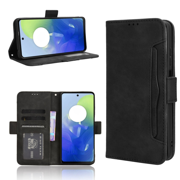 For Motorola Moto G04 / G24 Skin Feel Calf Texture Card Slots Leather Phone Case(Black) by buy2fix