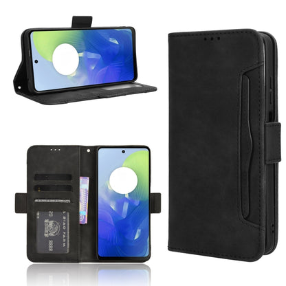 For Motorola Moto G04 / G24 Skin Feel Calf Texture Card Slots Leather Phone Case(Black) by buy2fix
