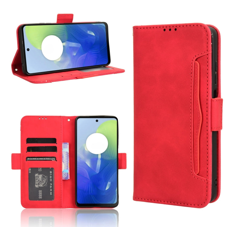 For Motorola Moto G04 / G24 Skin Feel Calf Texture Card Slots Leather Phone Case(Red) by buy2fix