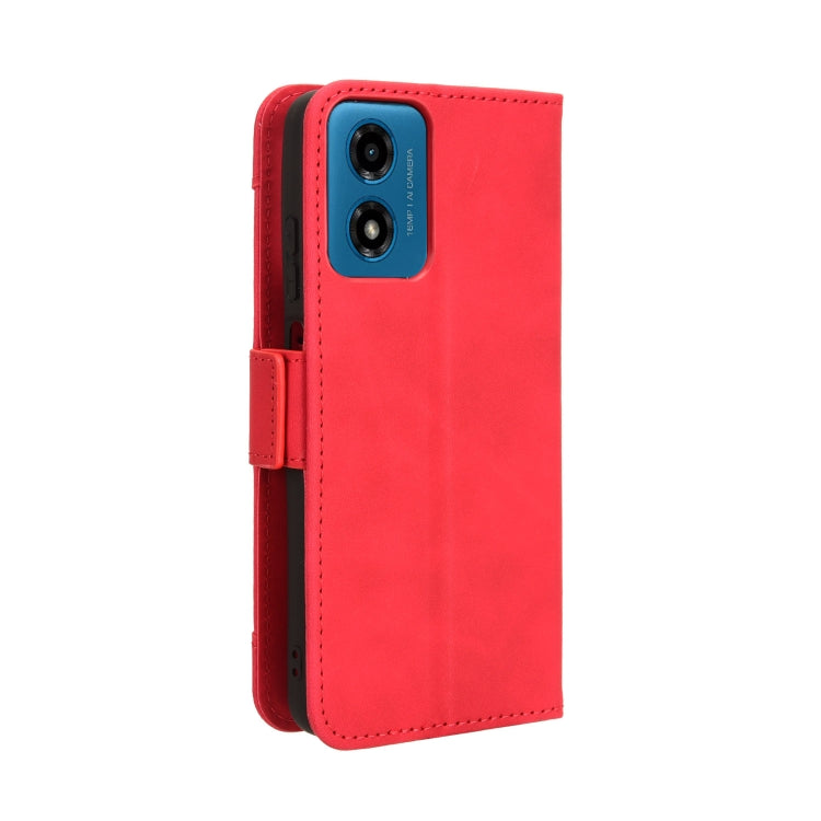 For Motorola Moto G04 / G24 Skin Feel Calf Texture Card Slots Leather Phone Case(Red) by buy2fix