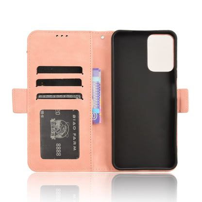 For Motorola Moto G34 5G Skin Feel Calf Texture Card Slots Leather Phone Case(Pink) by buy2fix
