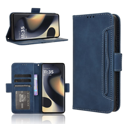 For Motorola Edge 2024 5G Skin Feel Calf Texture Card Slots Leather Phone Case(Blue) by buy2fix