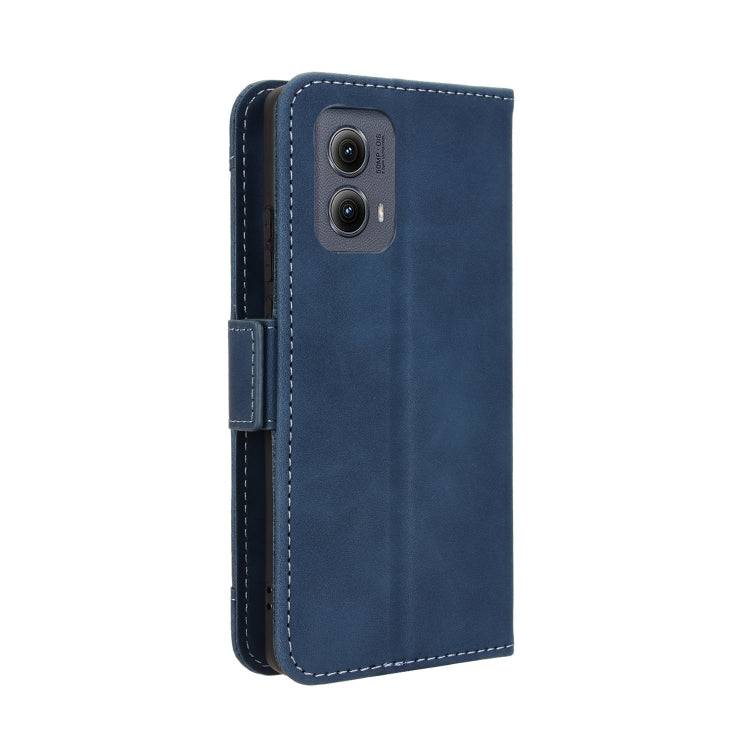 For Motorola Edge 2024 5G Skin Feel Calf Texture Card Slots Leather Phone Case(Blue) by buy2fix