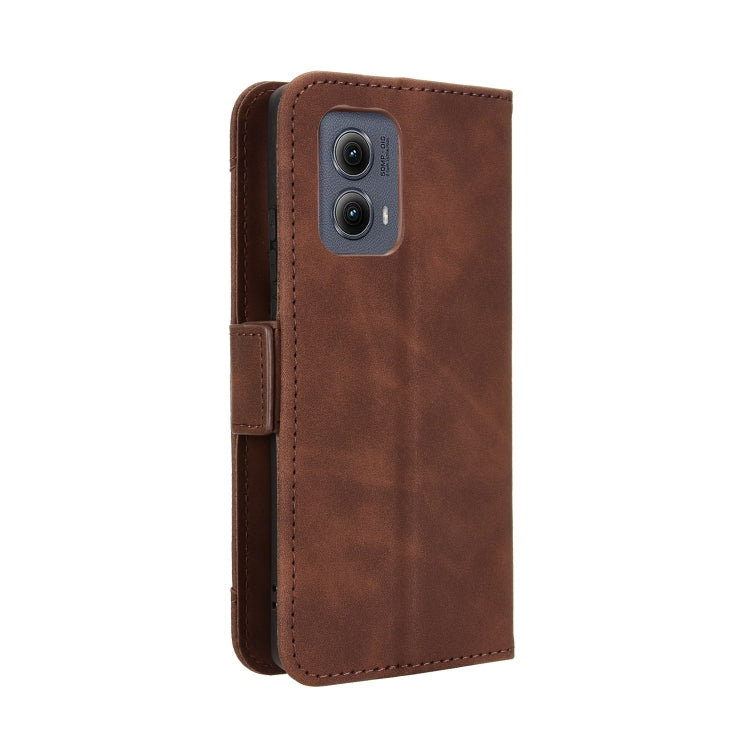 For Motorola Edge 2024 5G Skin Feel Calf Texture Card Slots Leather Phone Case(Brown) by buy2fix