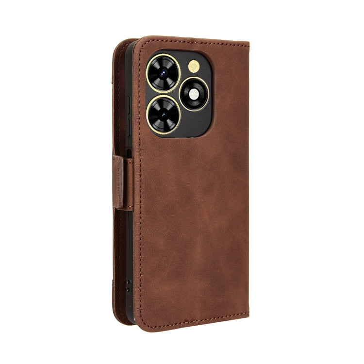 For Tecno Spark Go 2024 / Spark 20C Skin Feel Calf Texture Card Slots Leather Phone Case(Brown) by buy2fix