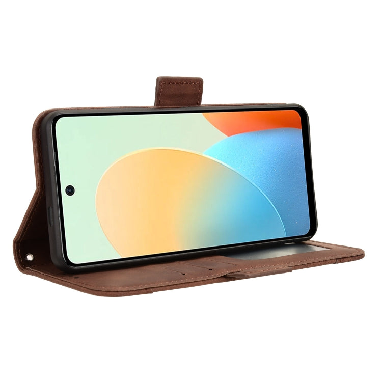 For Tecno Spark Go 2024 / Spark 20C Skin Feel Calf Texture Card Slots Leather Phone Case(Brown) by buy2fix