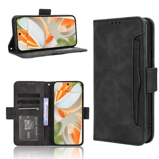 For Google Pixel 10 Pro XL Skin Feel Calf Texture Card Slots Leather Phone Case(Black) - Google Cases by buy2fix | Online Shopping UK | buy2fix