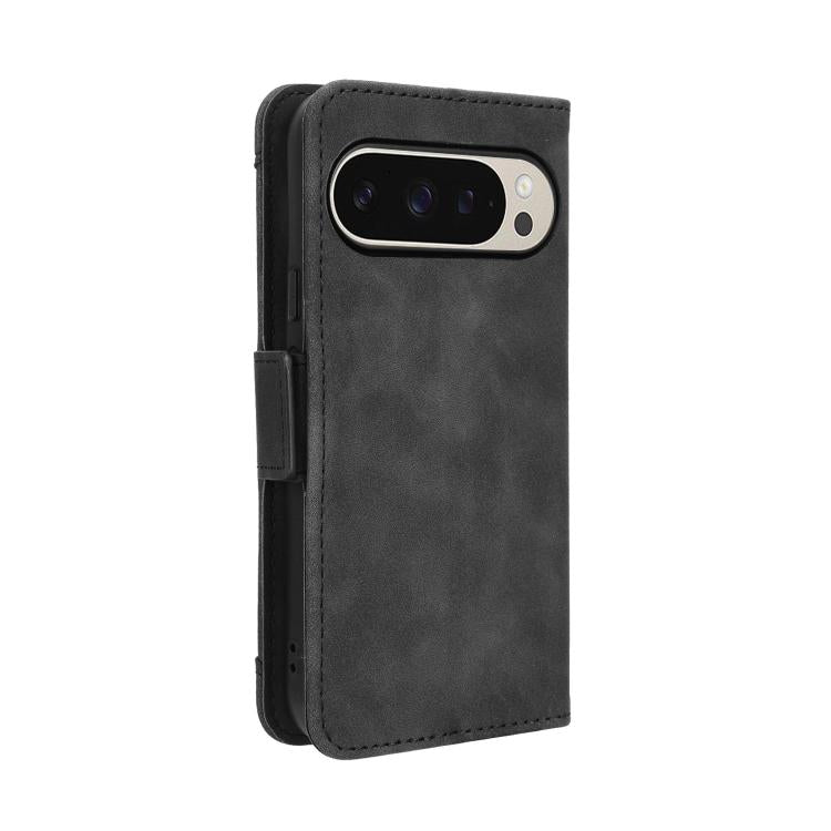 For Google Pixel 10 Pro XL Skin Feel Calf Texture Card Slots Leather Phone Case(Black) - Google Cases by buy2fix | Online Shopping UK | buy2fix