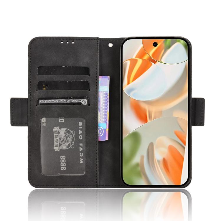 For Google Pixel 10 Pro XL Skin Feel Calf Texture Card Slots Leather Phone Case(Black) - Google Cases by buy2fix | Online Shopping UK | buy2fix