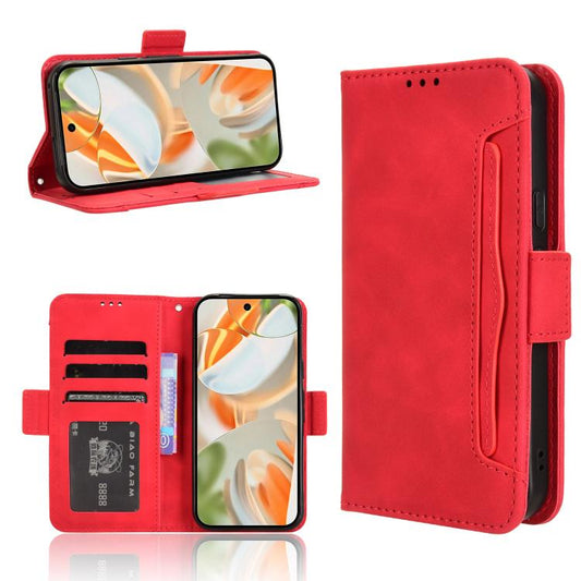 For Google Pixel 10 Pro XL Skin Feel Calf Texture Card Slots Leather Phone Case(Red) - Google Cases by buy2fix | Online Shopping UK | buy2fix