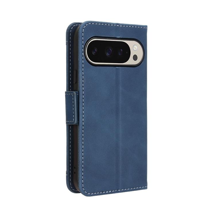 For Google Pixel 10 Pro XL Skin Feel Calf Texture Card Slots Leather Phone Case(Blue) - Google Cases by buy2fix | Online Shopping UK | buy2fix