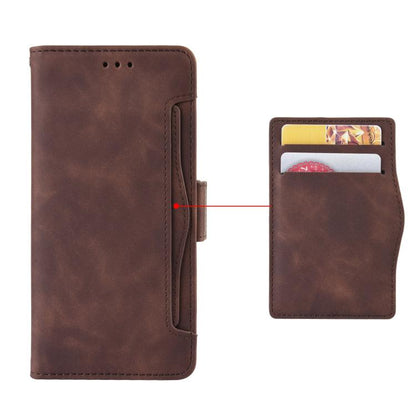 For Google Pixel 10 Pro XL Skin Feel Calf Texture Card Slots Leather Phone Case(Brown) - Google Cases by buy2fix | Online Shopping UK | buy2fix