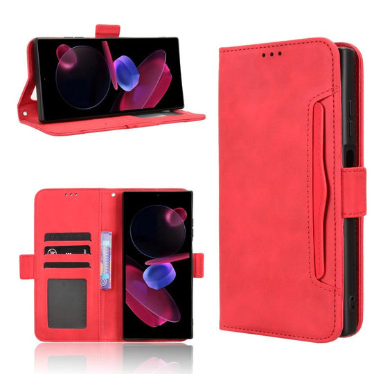 For Oukitel C62 / C62 Pro Skin Feel Calf Texture Card Slots Leather Phone Case(Red)