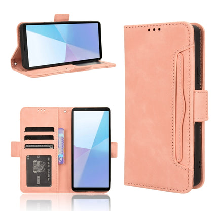 For Sony Xperia 10 VI 2024 Skin Feel Calf Texture Card Slots Leather Phone Case(Pink) by buy2fix
