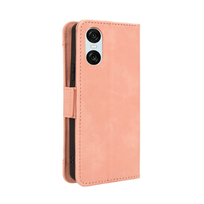 For Sony Xperia 10 VI 2024 Skin Feel Calf Texture Card Slots Leather Phone Case(Pink) by buy2fix