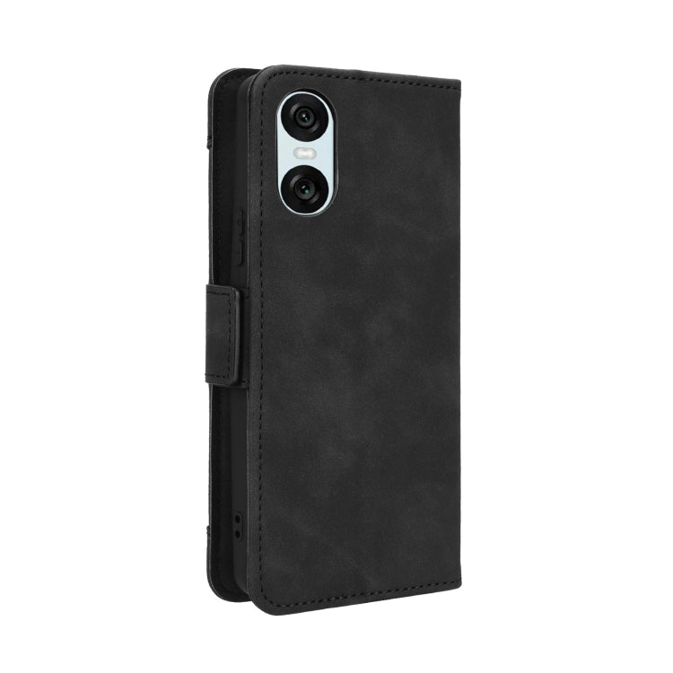 For Sony Xperia 10 VI 2024 Skin Feel Calf Texture Card Slots Leather Phone Case(Black) by buy2fix