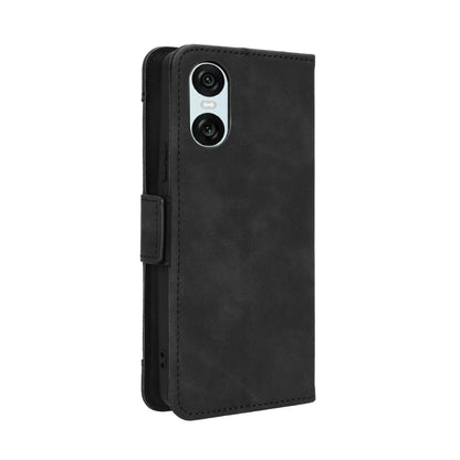 For Sony Xperia 10 VI 2024 Skin Feel Calf Texture Card Slots Leather Phone Case(Black) by buy2fix