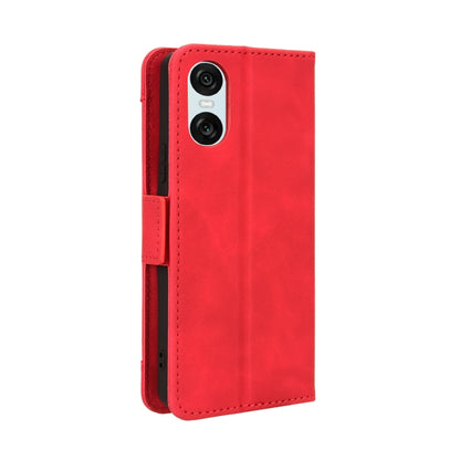 For Sony Xperia 10 VI 2024 Skin Feel Calf Texture Card Slots Leather Phone Case(Red) by buy2fix