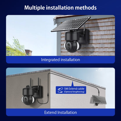SHIWOJIA IP66 Waterproof 4G 3MP Solar Dome IP Camera, Two-way Audio & PIR Motion Detection & Night Vision, Version:EU(Black) by buy2fix