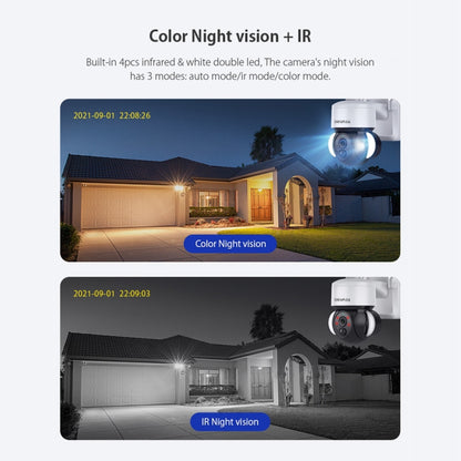 SHIWOJIA IP66 Waterproof 4G 3MP Solar Dome IP Camera, Two-way Audio & PIR Motion Detection & Night Vision, Version:EU(White) by buy2fix