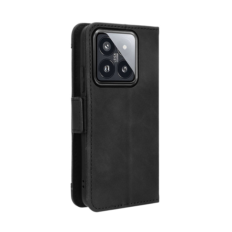 For Xiaomi 14 Skin Feel Calf Texture Card Slots Leather Phone Case(Black) - Xiaomi Cases by buy2fix | Online Shopping UK | buy2fix