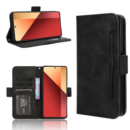 For Xiaomi Redmi Note 13 Pro 4G Global Skin Feel Calf Texture Card Slots Leather Phone Case(Black) - Xiaomi Cases by buy2fix | Online Shopping UK | buy2fix