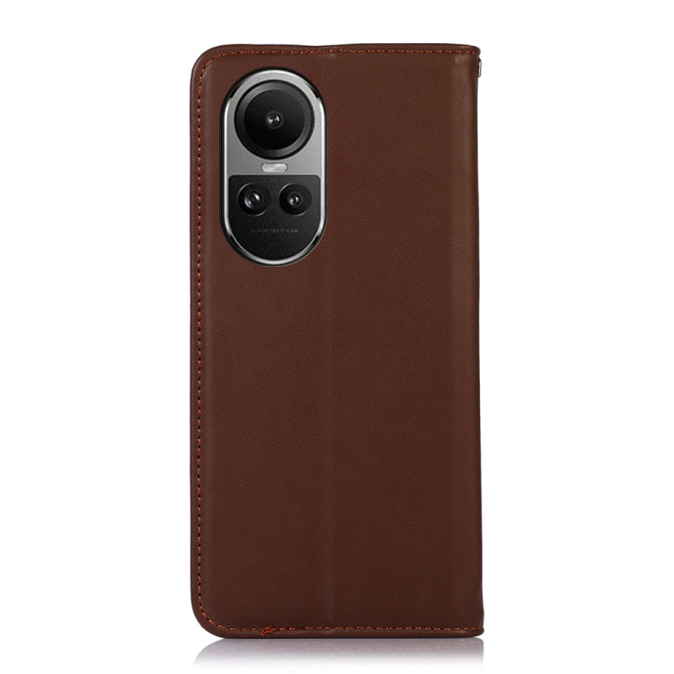 OPPO Reno10 5G / 10 Pro 5G Global KHAZNEH Nappa Top Layer Cowhide Leather Phone Case(Brown) by buy2fix