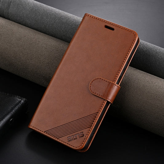 For vivo S18 AZNS Sheepskin Texture Flip Leather Phone Case(Brown) - vivo Cases by AZNS | Online Shopping UK | buy2fix