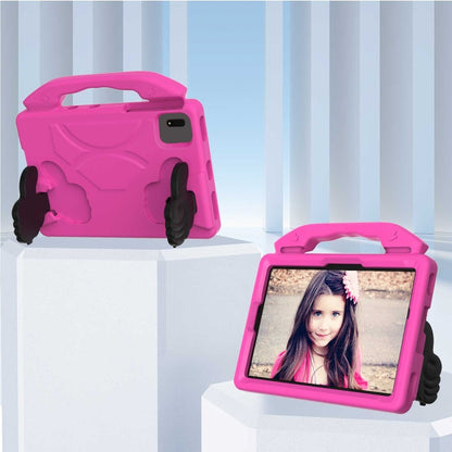 For Samsung Galaxy Tab S7 / S8 Children EVA Shockproof Tablet Case with Thumb Bracket(Rose Red) by buy2fix
