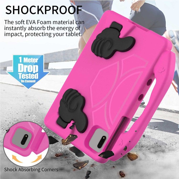 For Samsung Galaxy Tab S7 / S8 Children EVA Shockproof Tablet Case with Thumb Bracket(Rose Red) by buy2fix