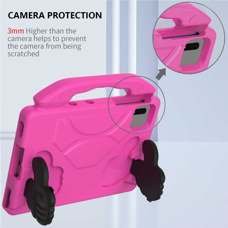 For Samsung Galaxy Tab S7 / S8 Children EVA Shockproof Tablet Case with Thumb Bracket(Rose Red) by buy2fix