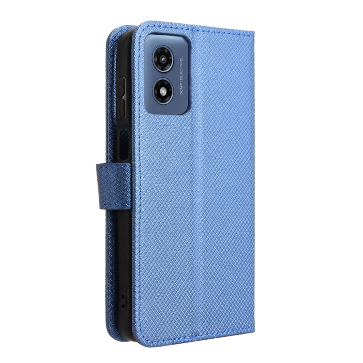For Motorola Moto G Play 4G 2024 Diamond Texture Leather Phone Case(Blue) by buy2fix